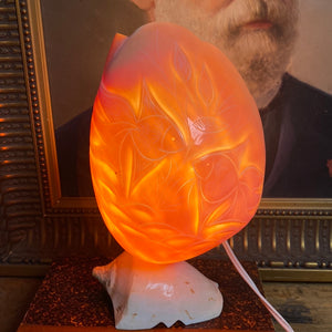 Lampe coquillage gravé