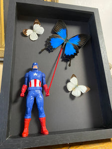 Cadre « captain america »aux papillons