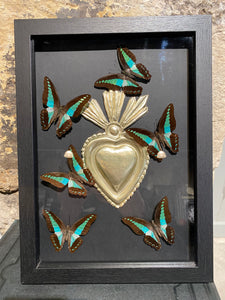 Cadre « sacré coeur aux papillons »